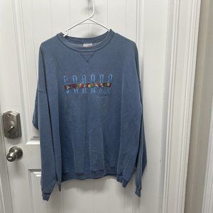 Vintage Canada Victoria Embroidered Sweatshirt Soft Well Loved Faded Perfectly